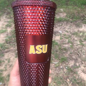 Starbucks Dark Red Translucent Studded Tumbler Base